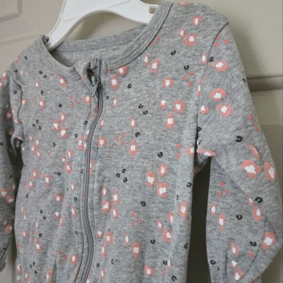 Petit Lem Gray and Pink Sleeper / Pajama - Picture 2 of 4